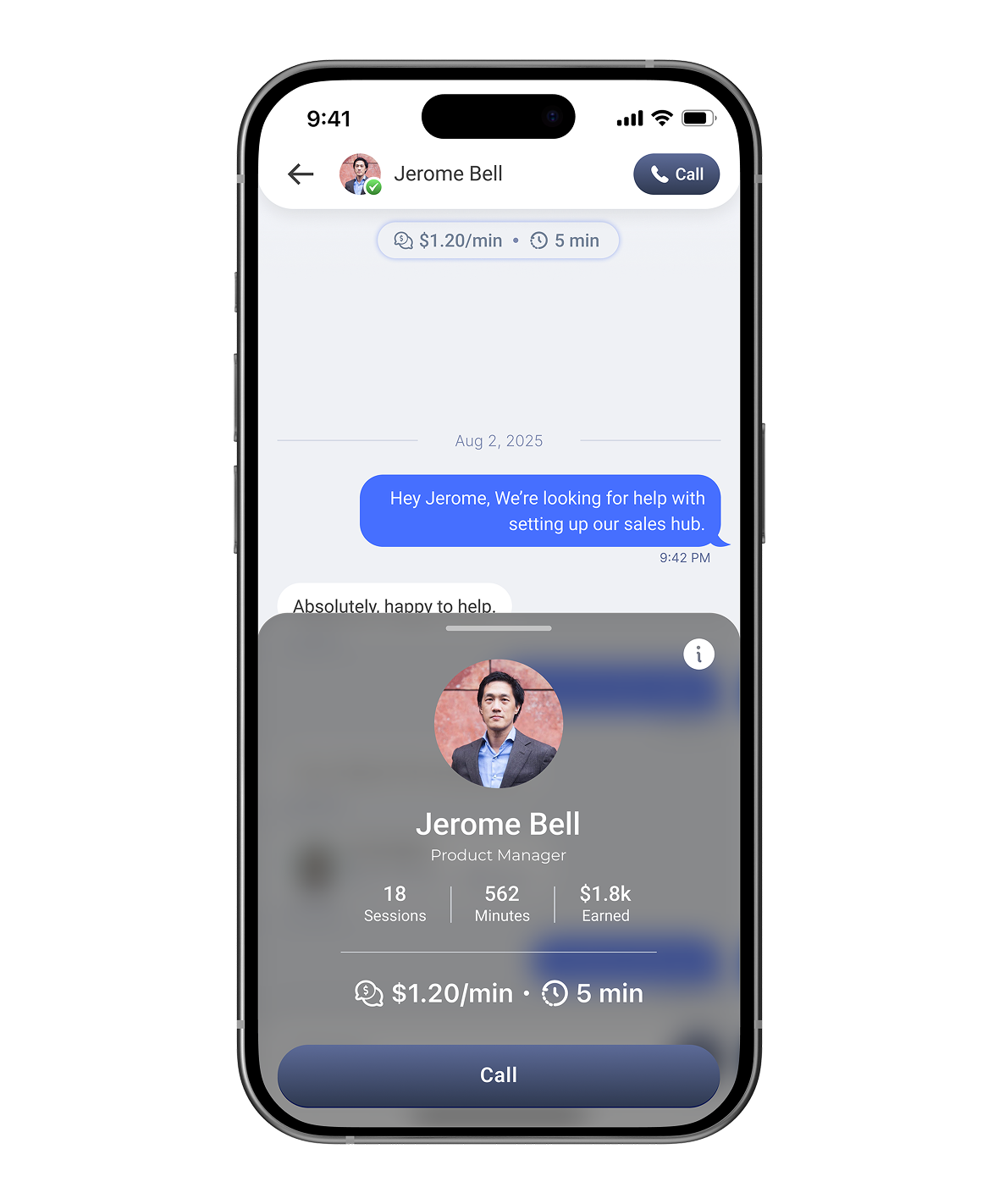 One-click connection to software experts